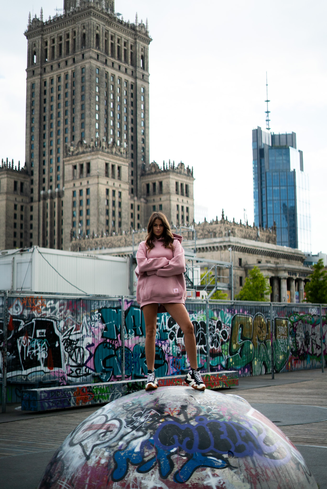 Bluza Chamion Long Light Pink Be Wild OS - Image 4